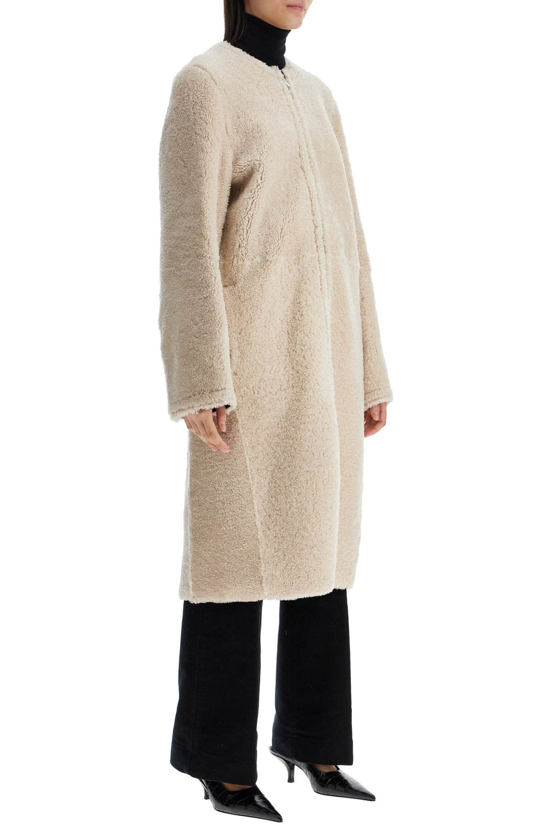 Toteme beige shearling coat