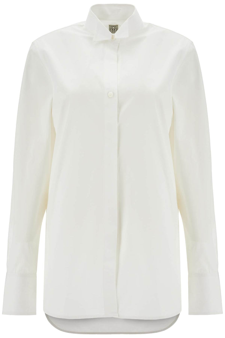 Toteme asymmetrical cotton tuxedo shirt