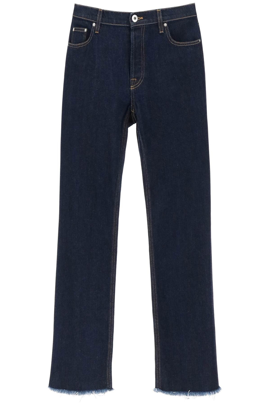 Lanvin Jeans With Frayed Hem   Blu