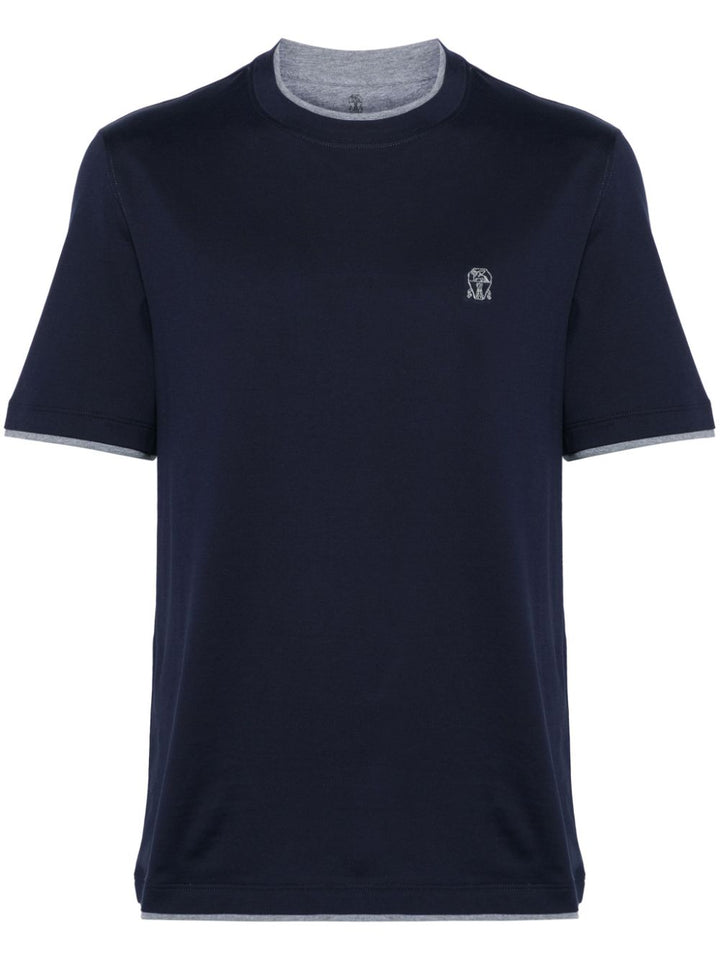 Brunello Cucinelli T Shirts And Polos Blue