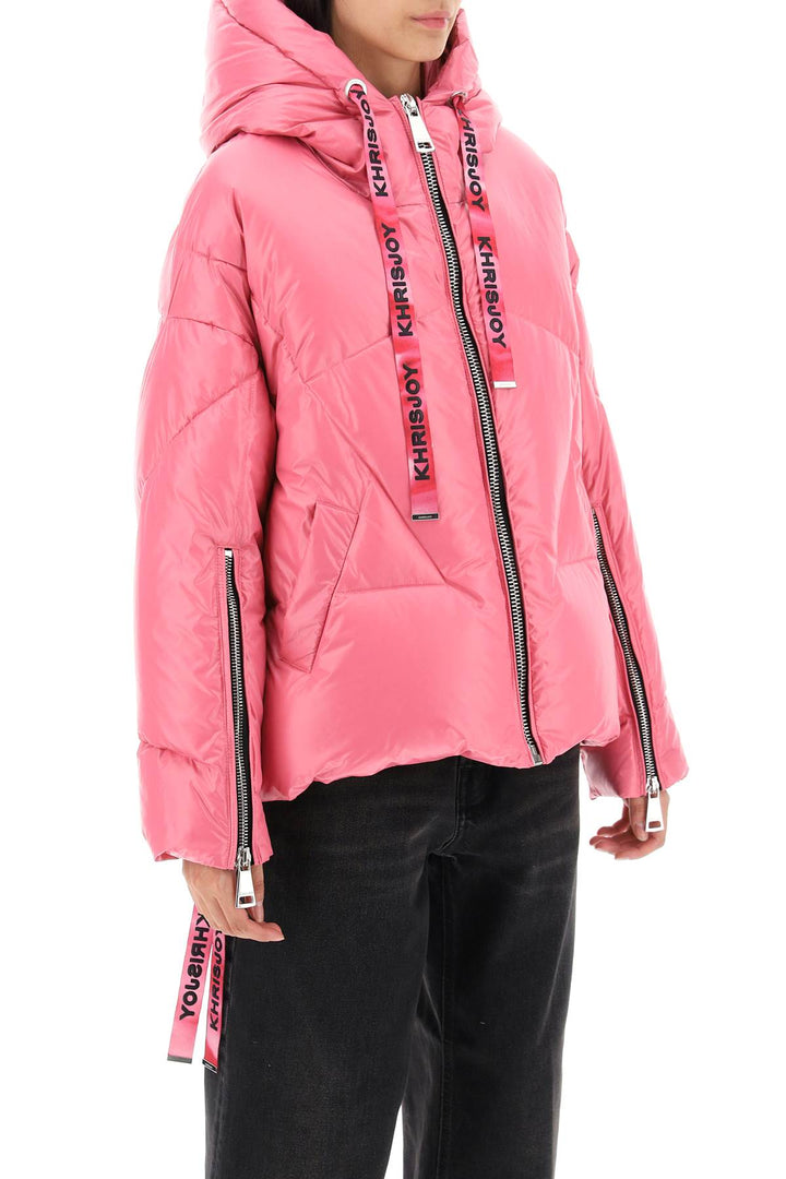 Khrisjoy Khris Iconic Shiny Puffer Jacket   Rosa