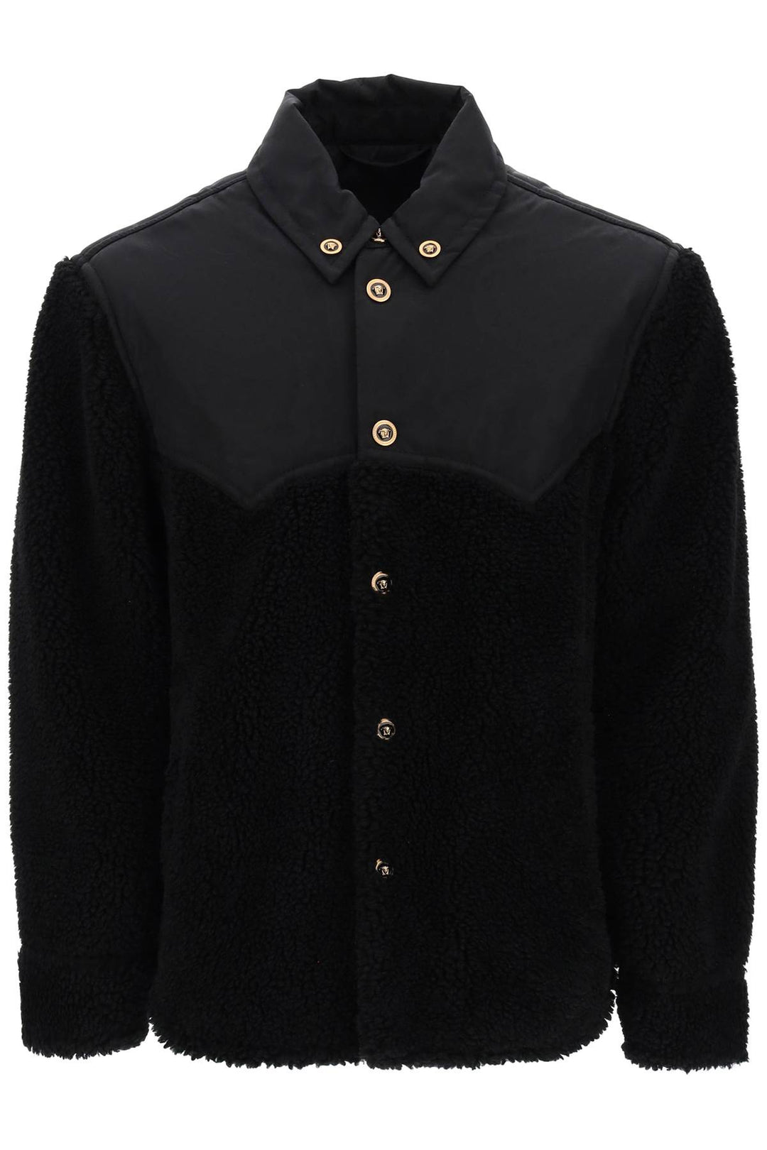 Versace Barocco Silhouette Fleece Jacket   Nero