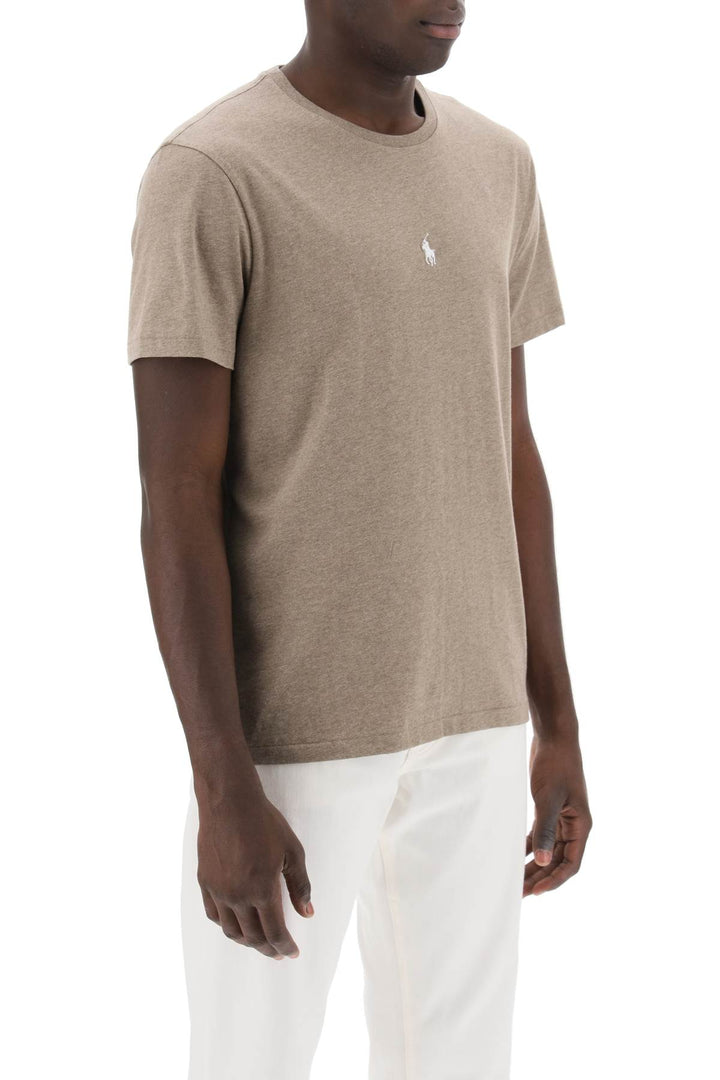Polo Ralph Lauren Custom Slim Fit Crew Neck T Shirt   Khaki