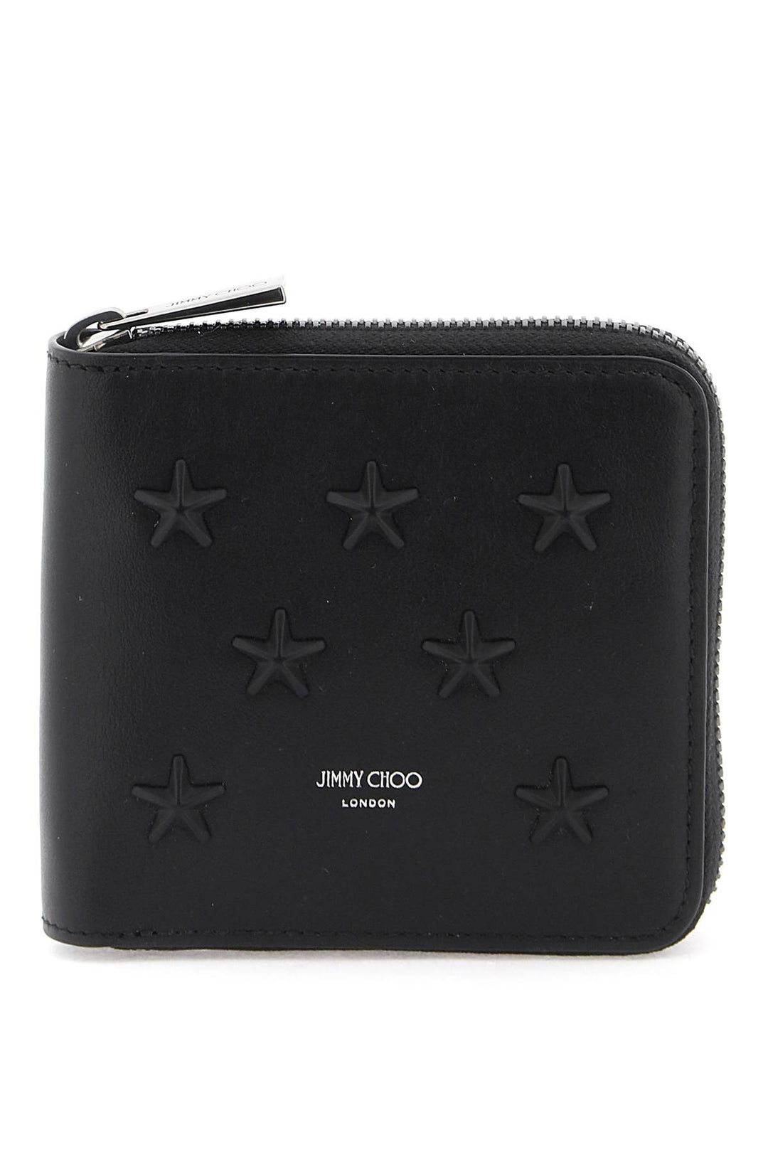 Jimmy Choo Zip Around Wallet With Stars   Nero