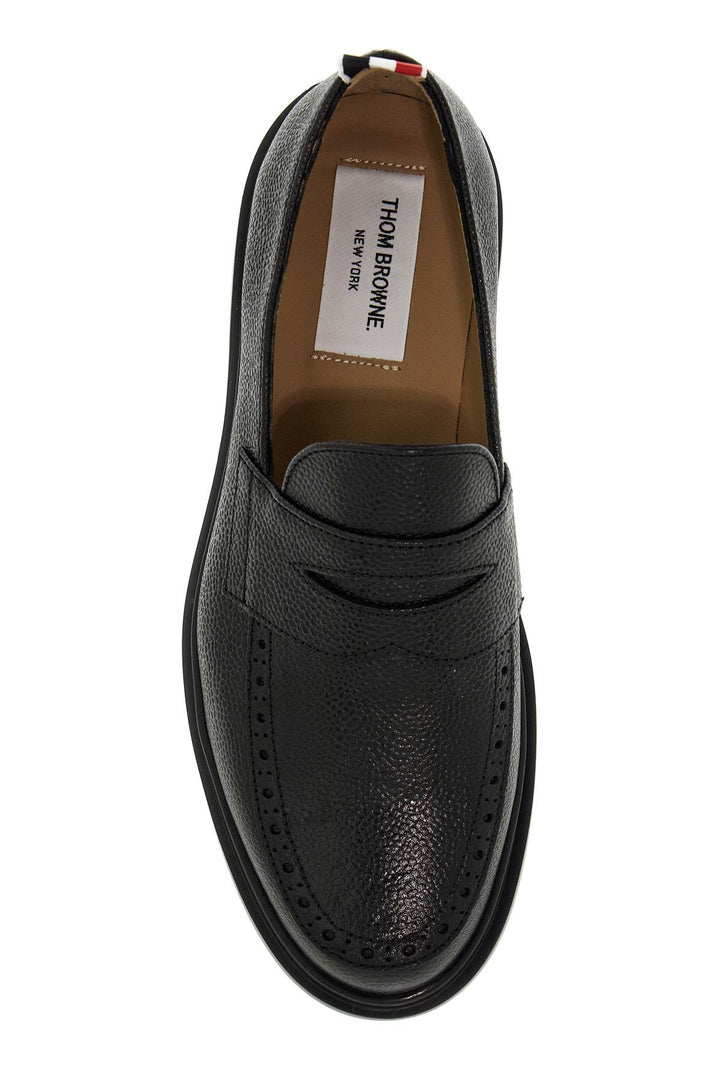Thom Browne Jam Leather Loafers With   Black