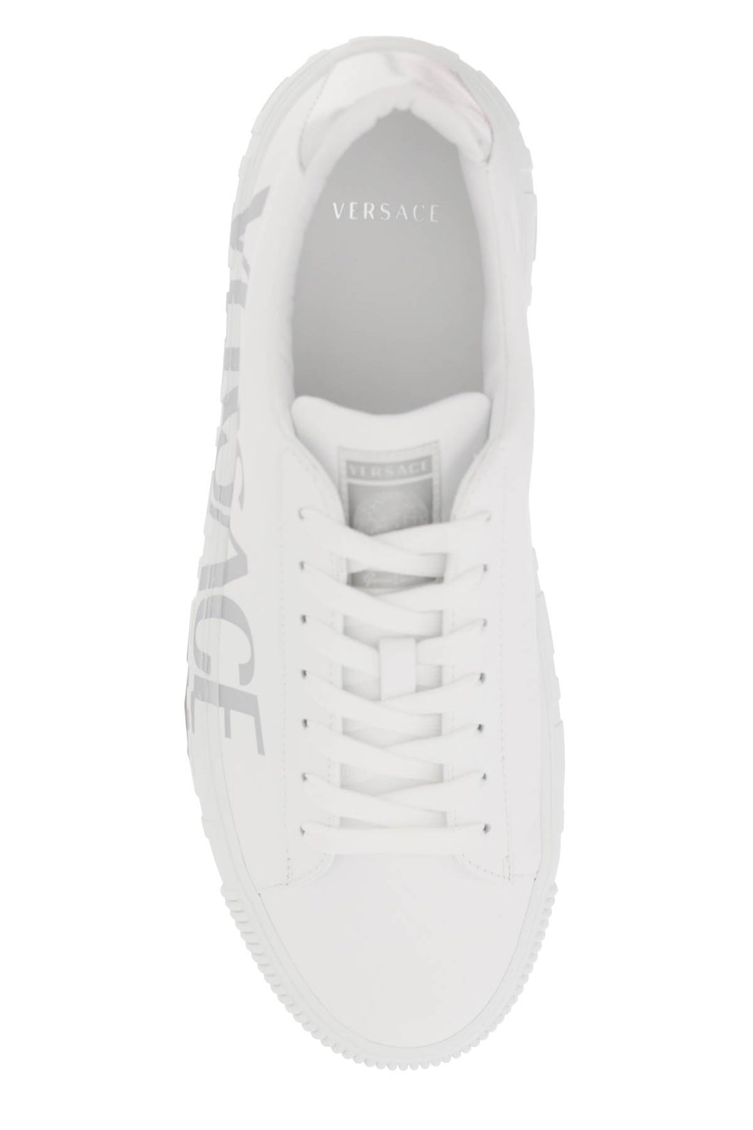 Versace 'Greca' Sneakers With Logo   Bianco