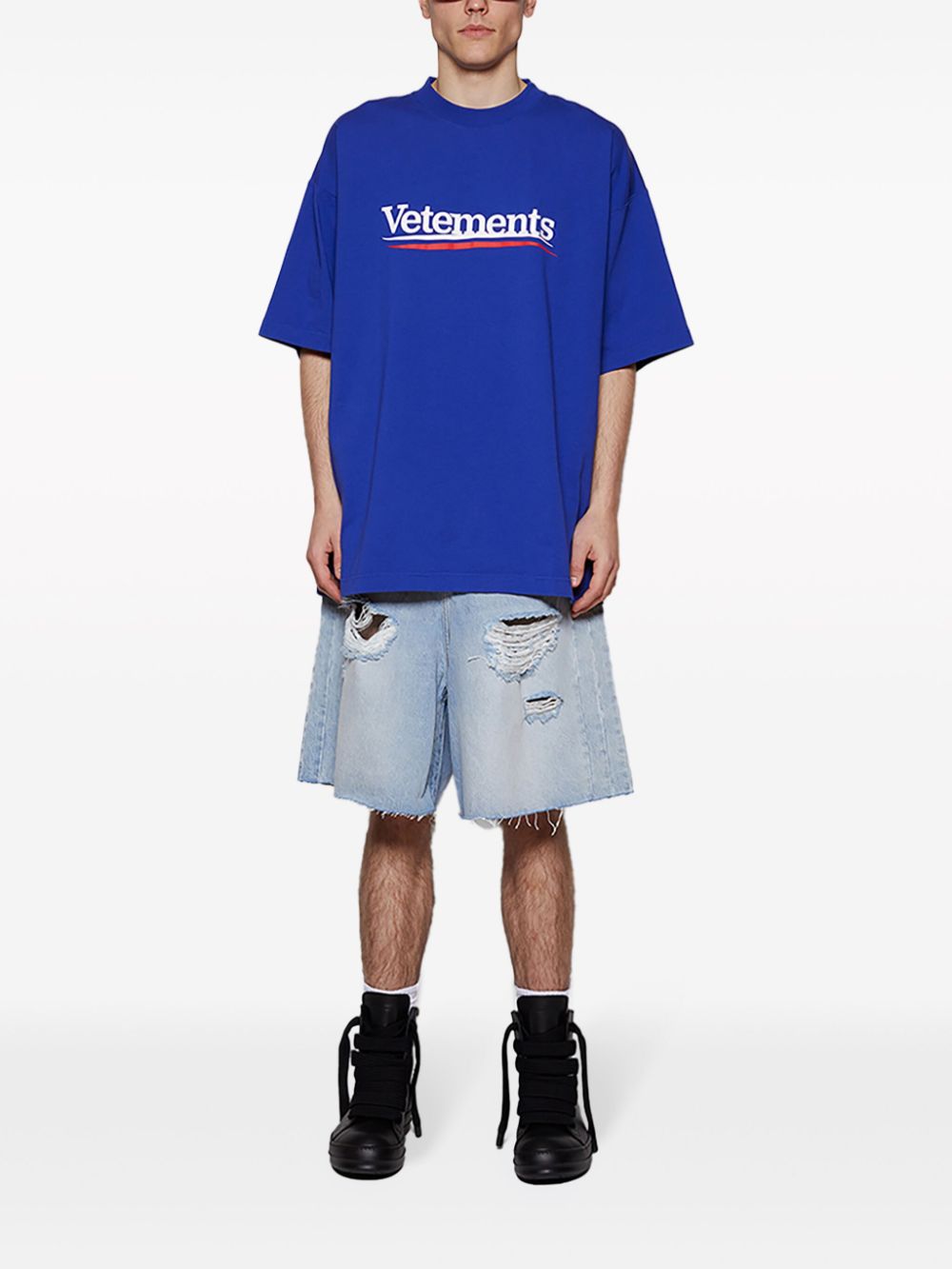 Vetements T Shirts And Polos Blue