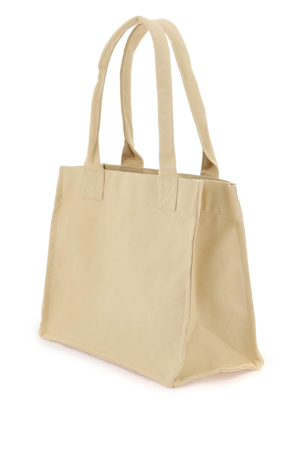 Ganni Tote Bag With Embroidery   Beige