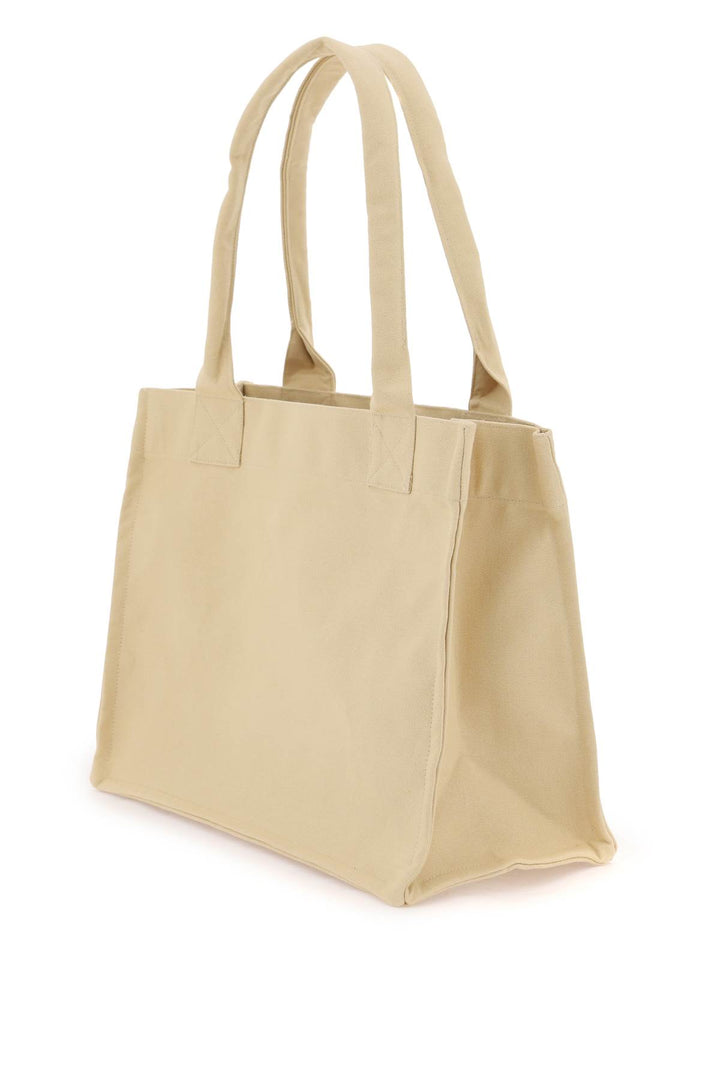 Ganni Tote Bag With Embroidery   Beige