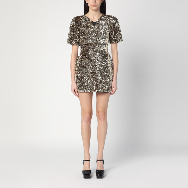 Marc Jacobs Gold mini sequined dress