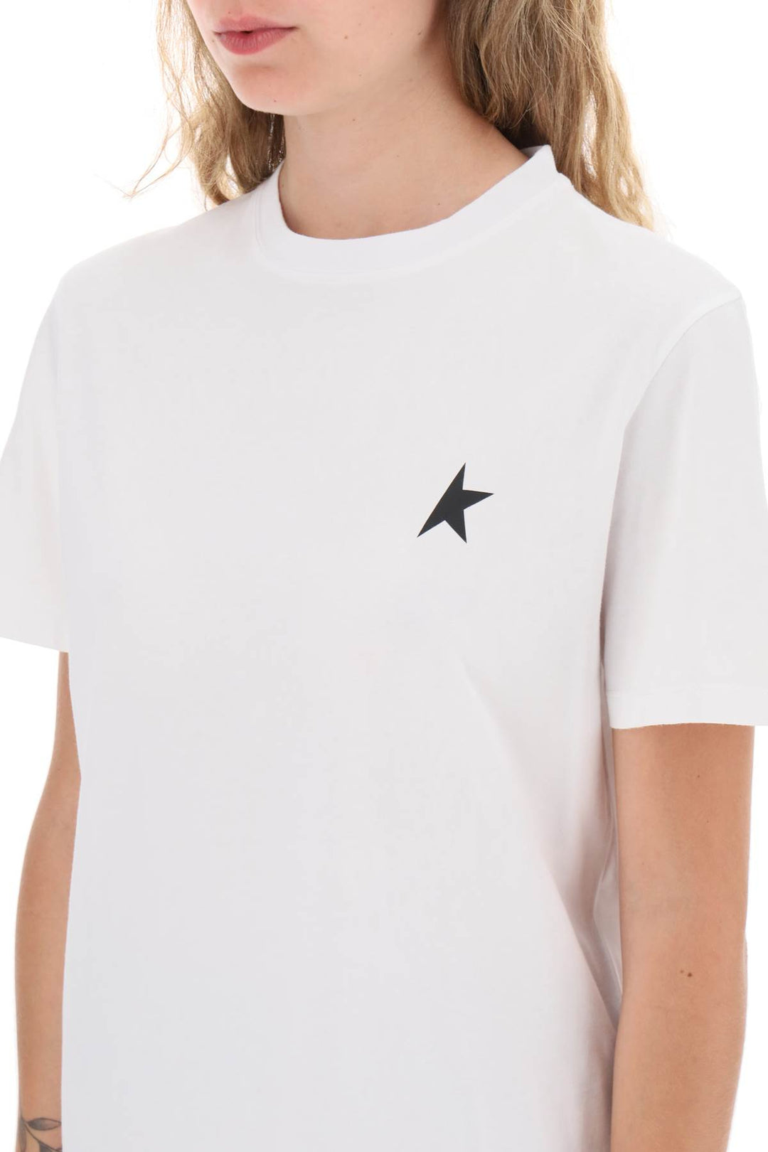 Golden Goose Regular T Shirt With Star Logo   White