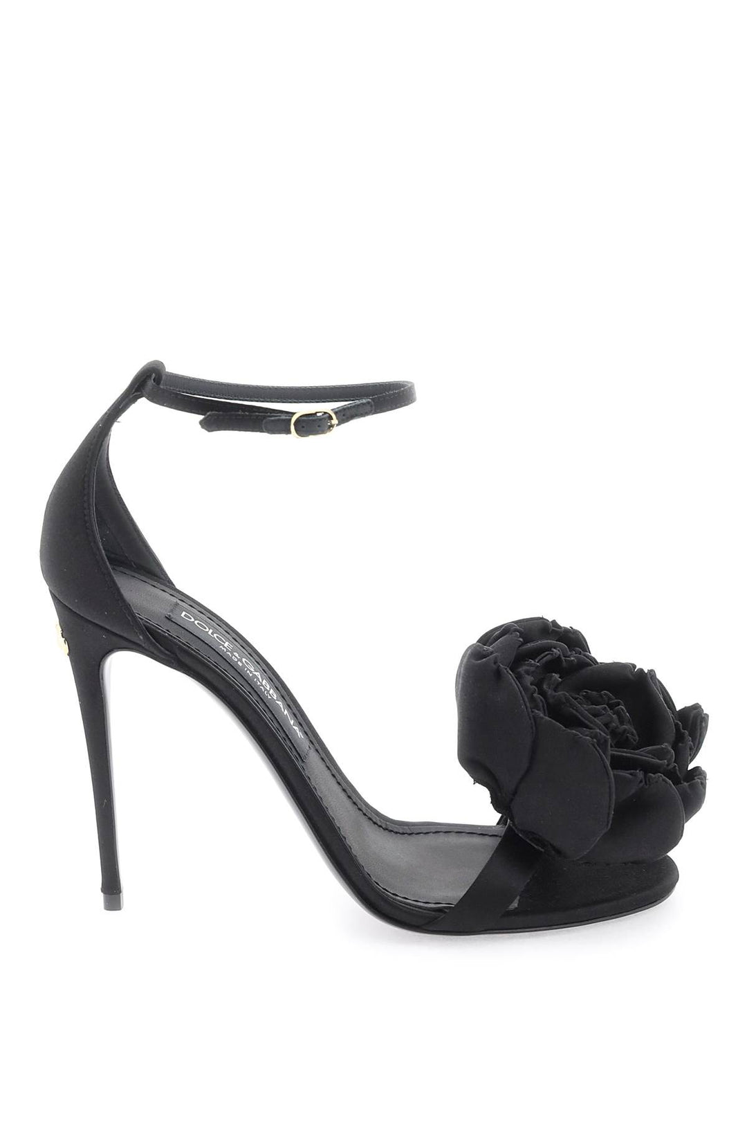Dolce & Gabbana Satin Sandals   Black