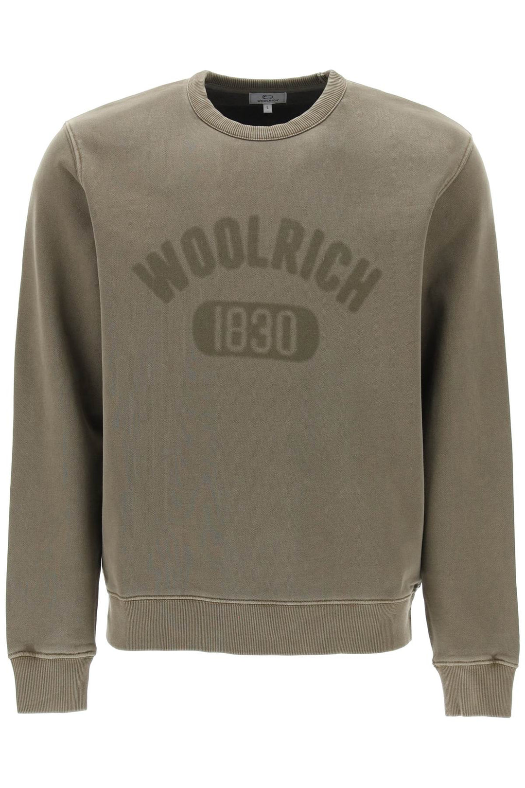 Woolrich Vintage Logo Sweatshirt With A   Khaki