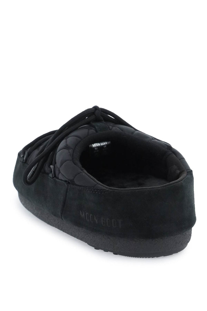 Moon Boot Quilted Nylon Mules   Nero