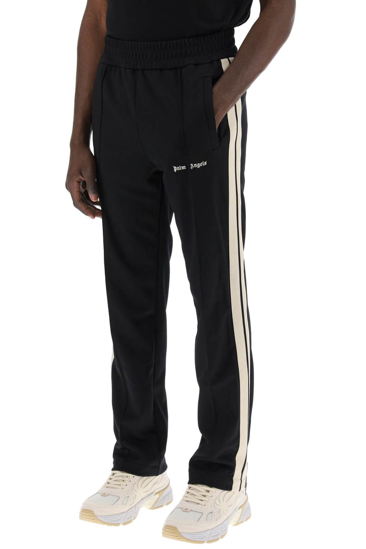 Palm Angels Contrast Band Joggers With Track In   Black
