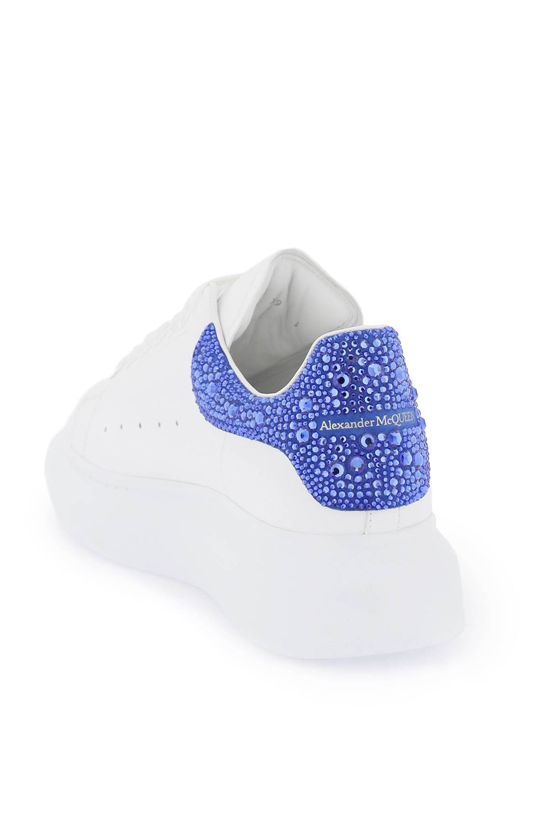 Alexander Mcqueen 'Oversize' Sneakers With Crystals   Bianco