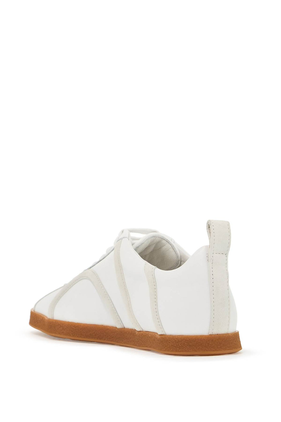 Toteme Leather Sneakers With Suede Monogram   White