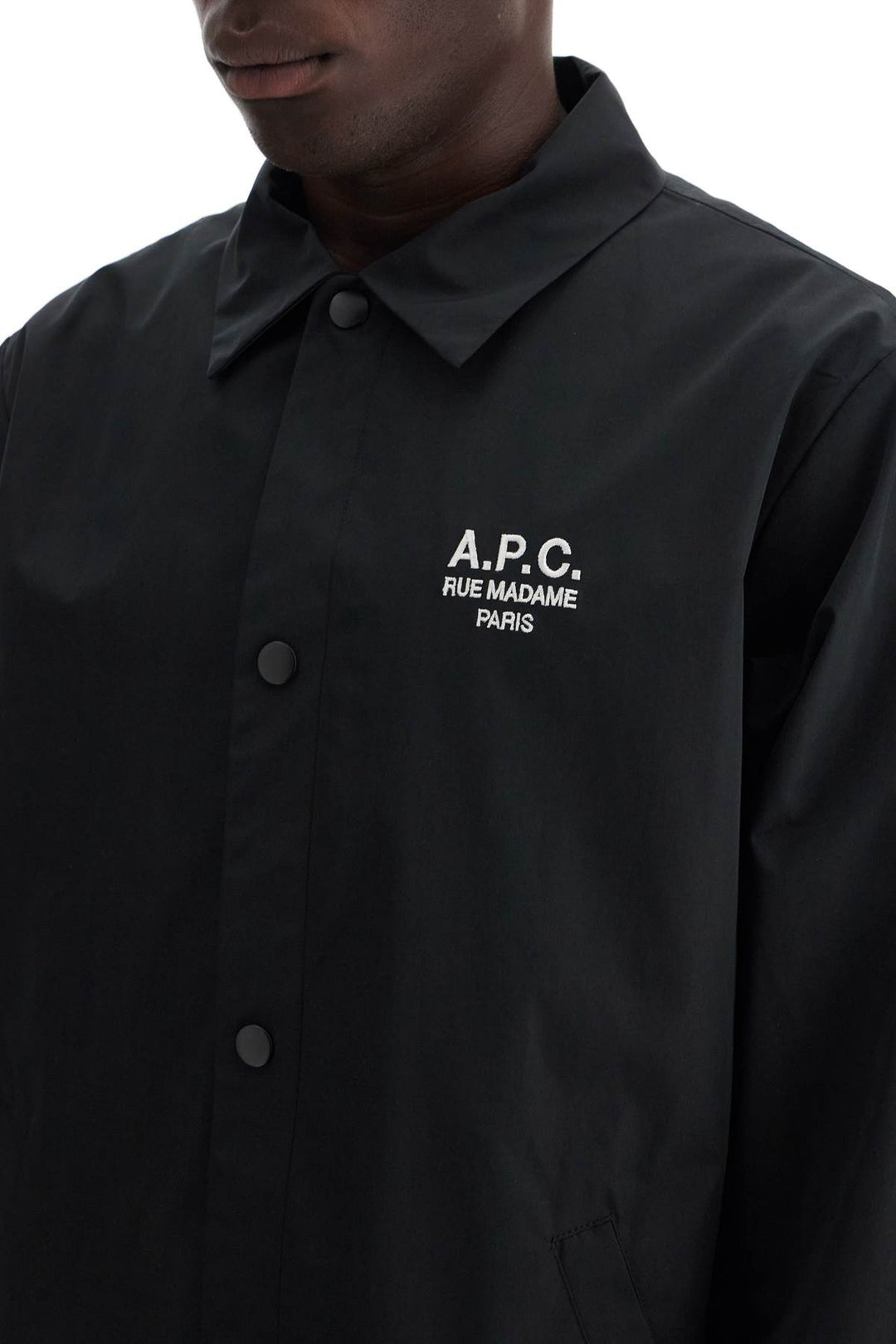 A.P.C. Replace With Double Quoteregis Cotton Blend Oversh   Black