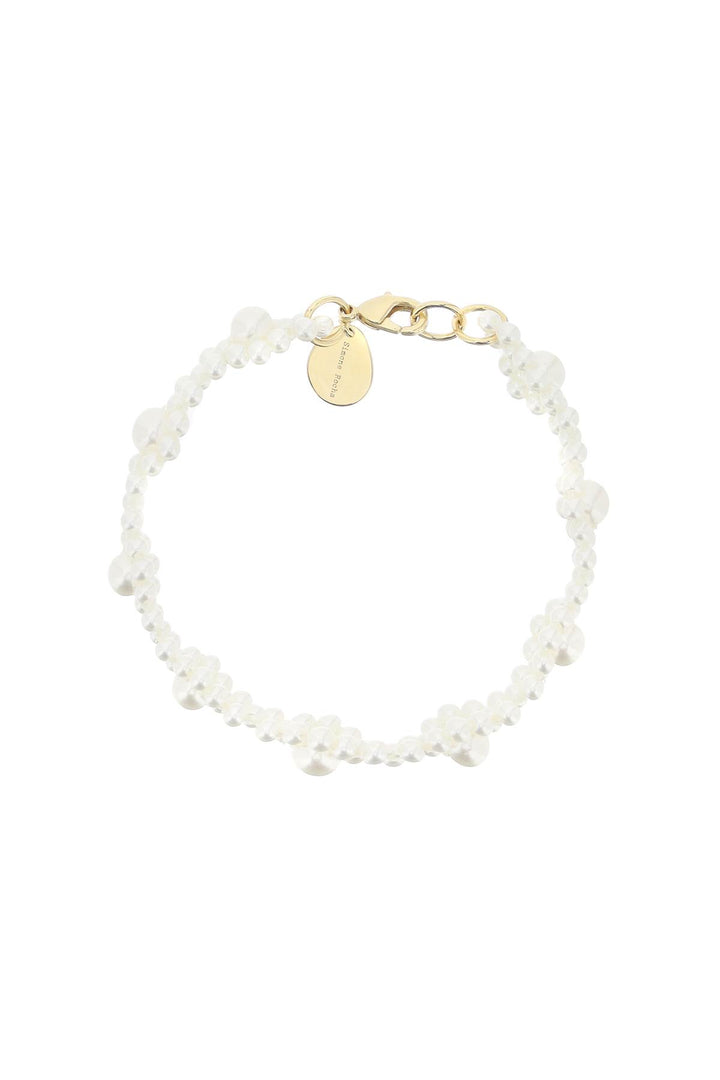 Simone Rocha Bracelet With Daisy Shaped Beads   White