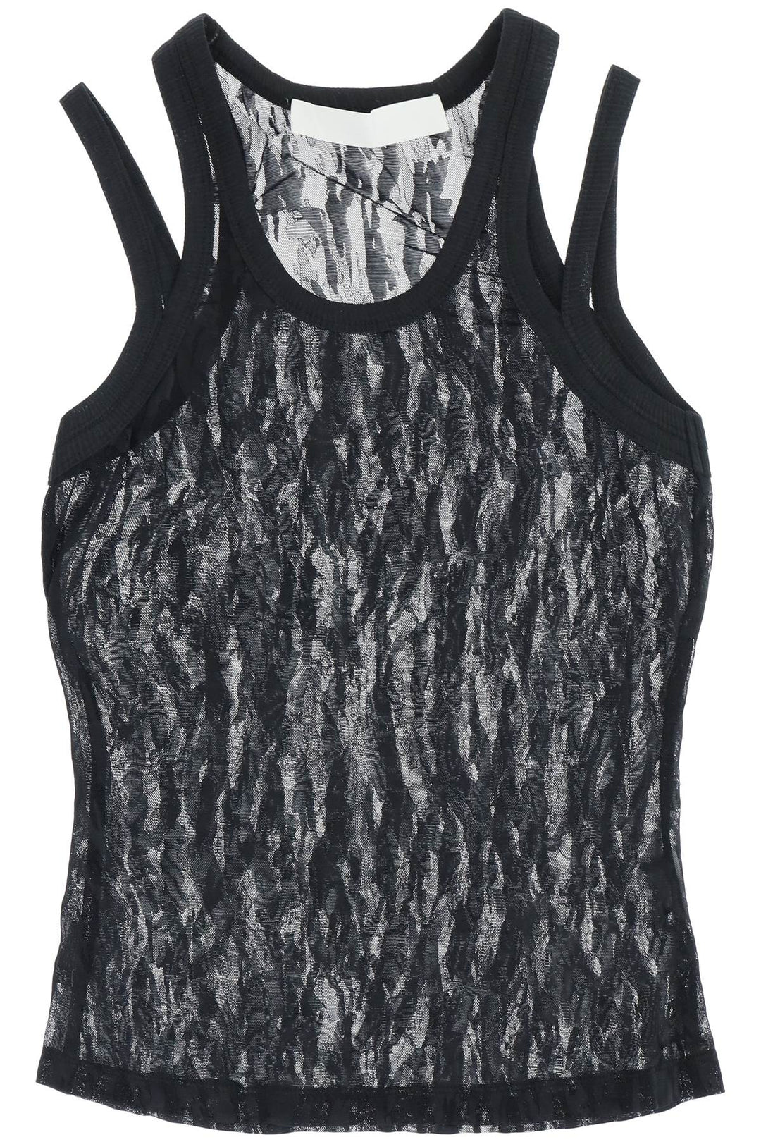 Dion Lee Camouflage Mesh Tank Top   Nero