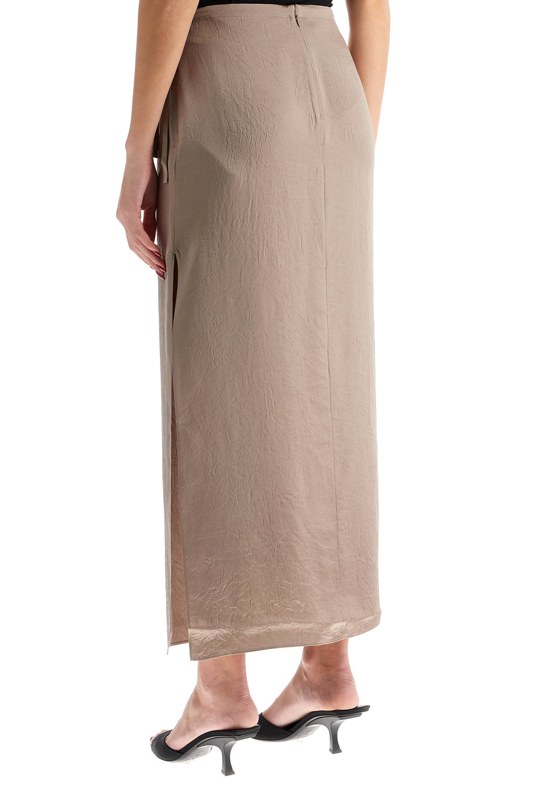 FILIPPA K ruffled satin midi skirt