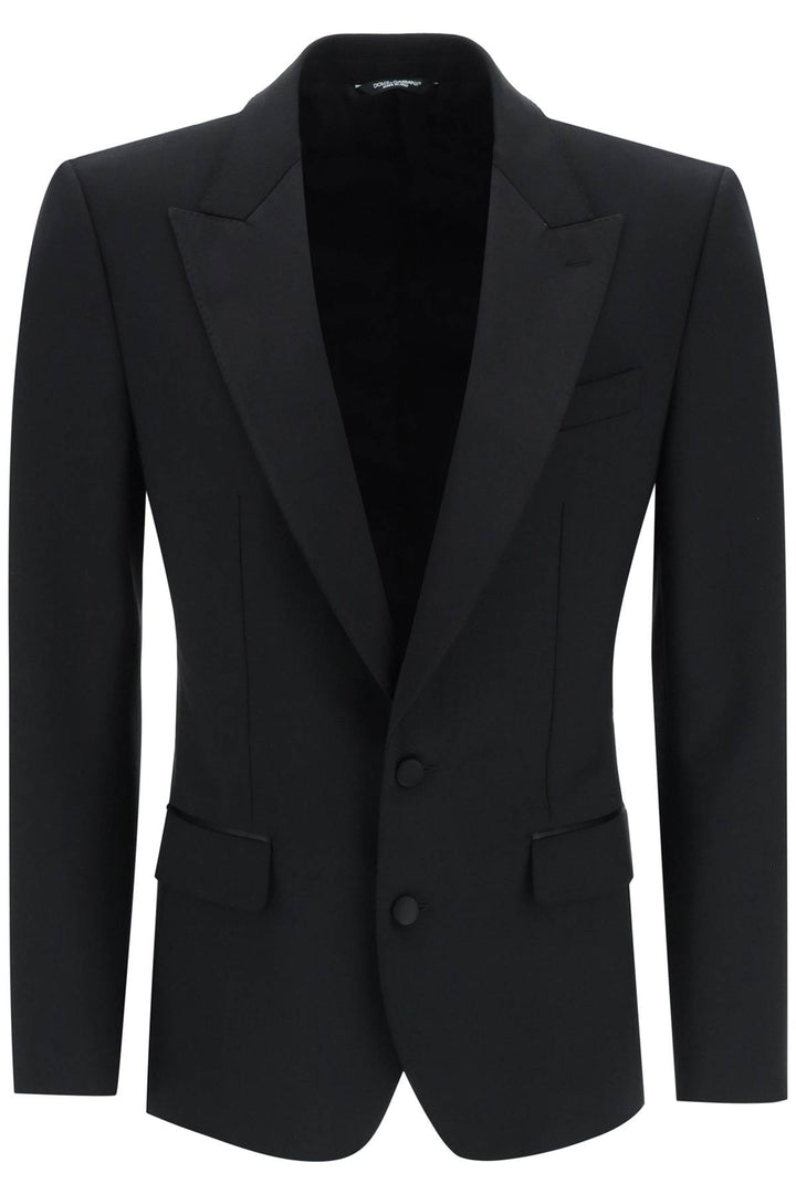 Dolce & Gabbana Single Breasted Tuxedo Jacket   Nero