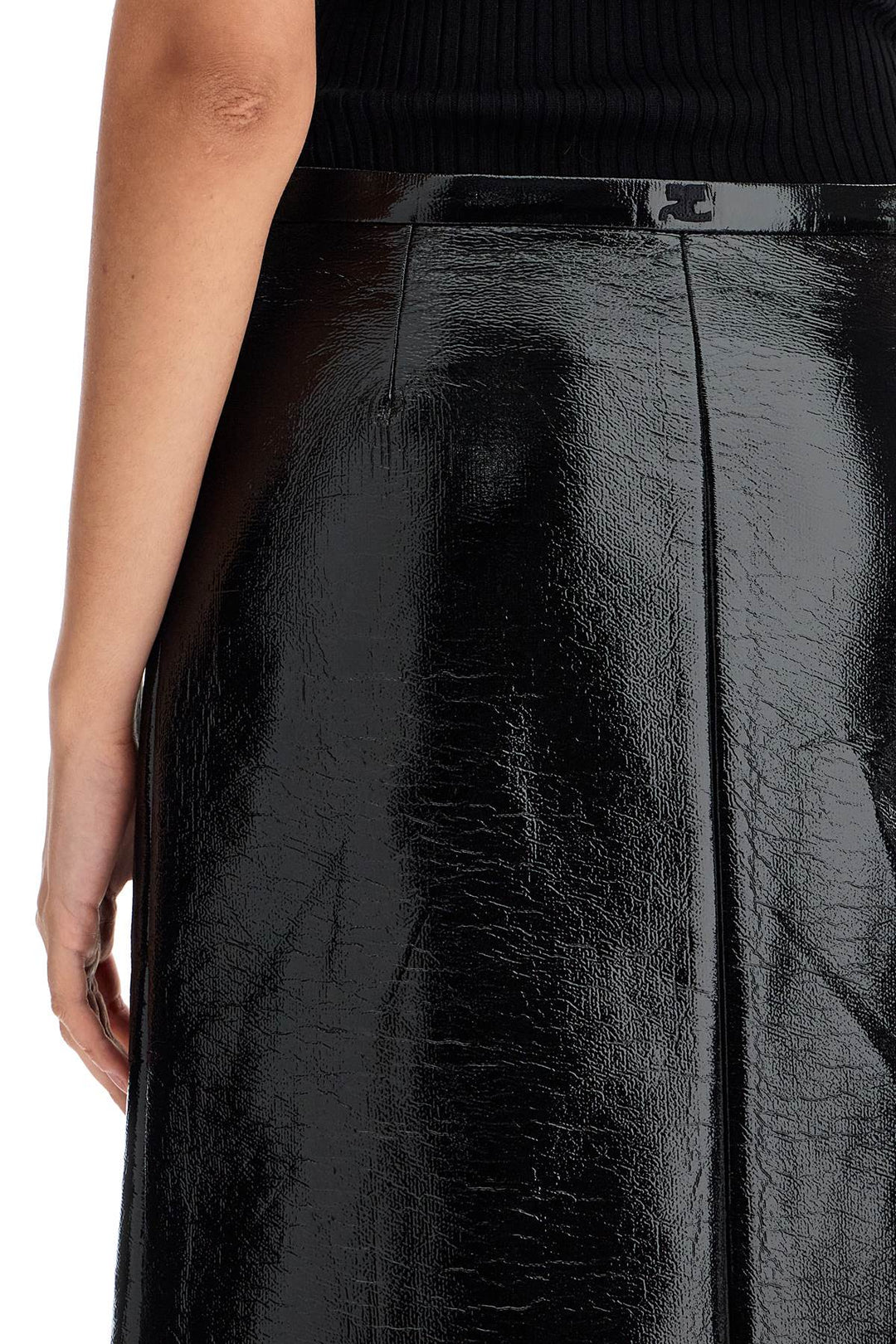 Courreges vinyl midi skirt