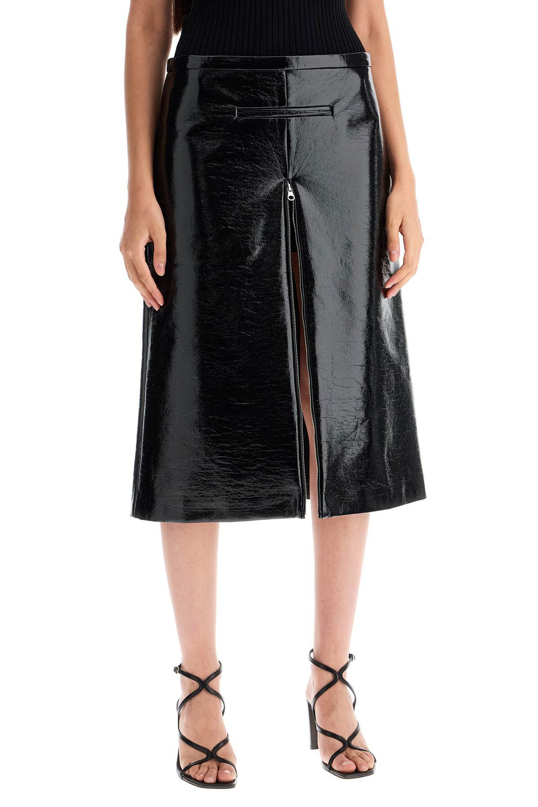 Courreges vinyl midi skirt