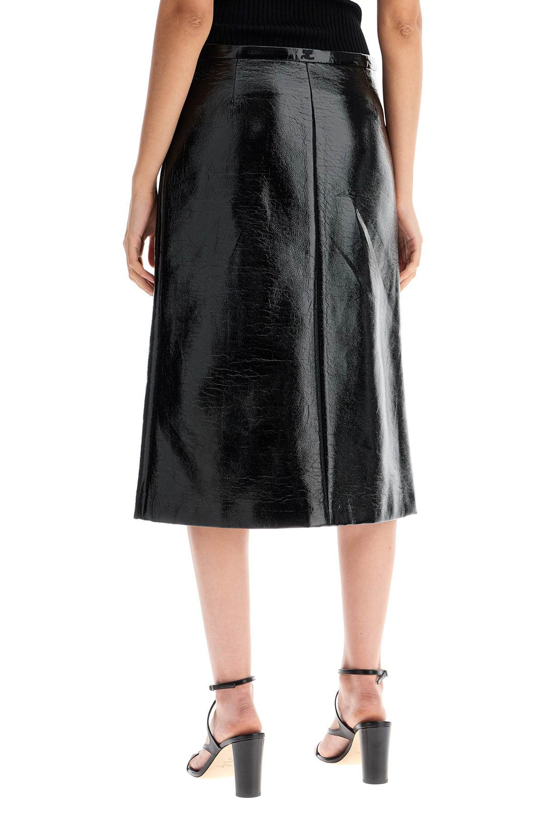 Courreges vinyl midi skirt