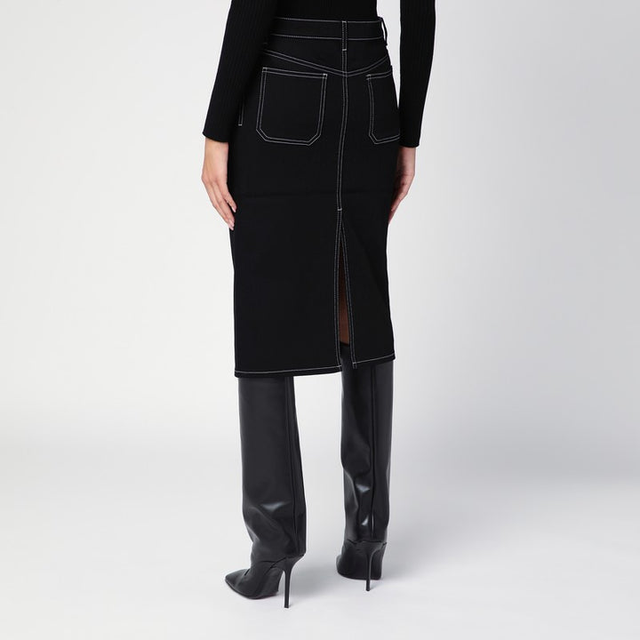 Courreges denim midi skirt
