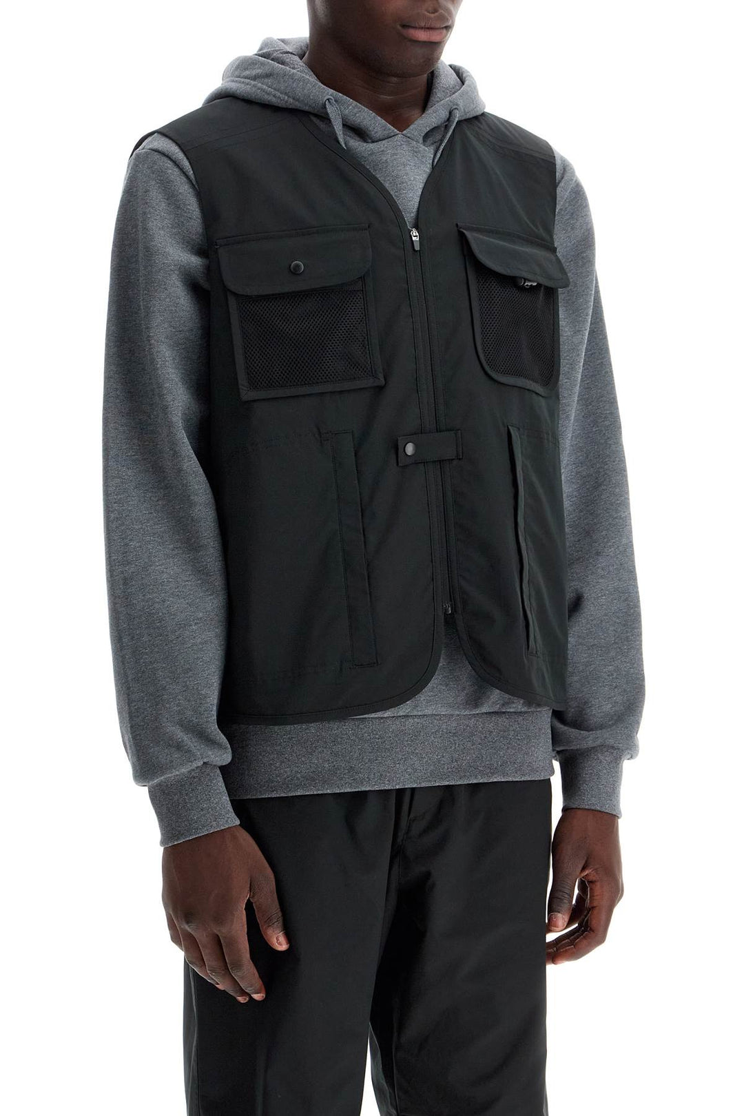 A.P.C. Replace With Double Quotealban Technical Fabric Vest For   Black