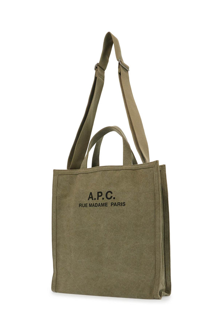 A.P.C. Récupération Canvas Shopping Bag   Khaki