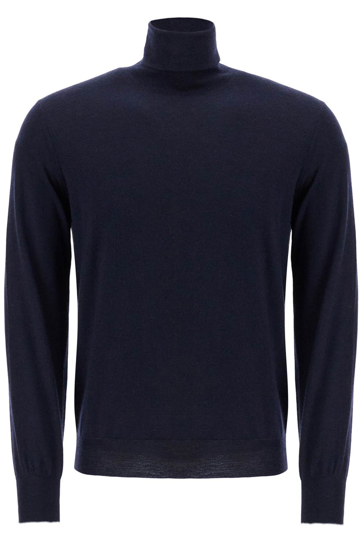 Brunello Cucinelli High Neck Pullover Sweater   Blue