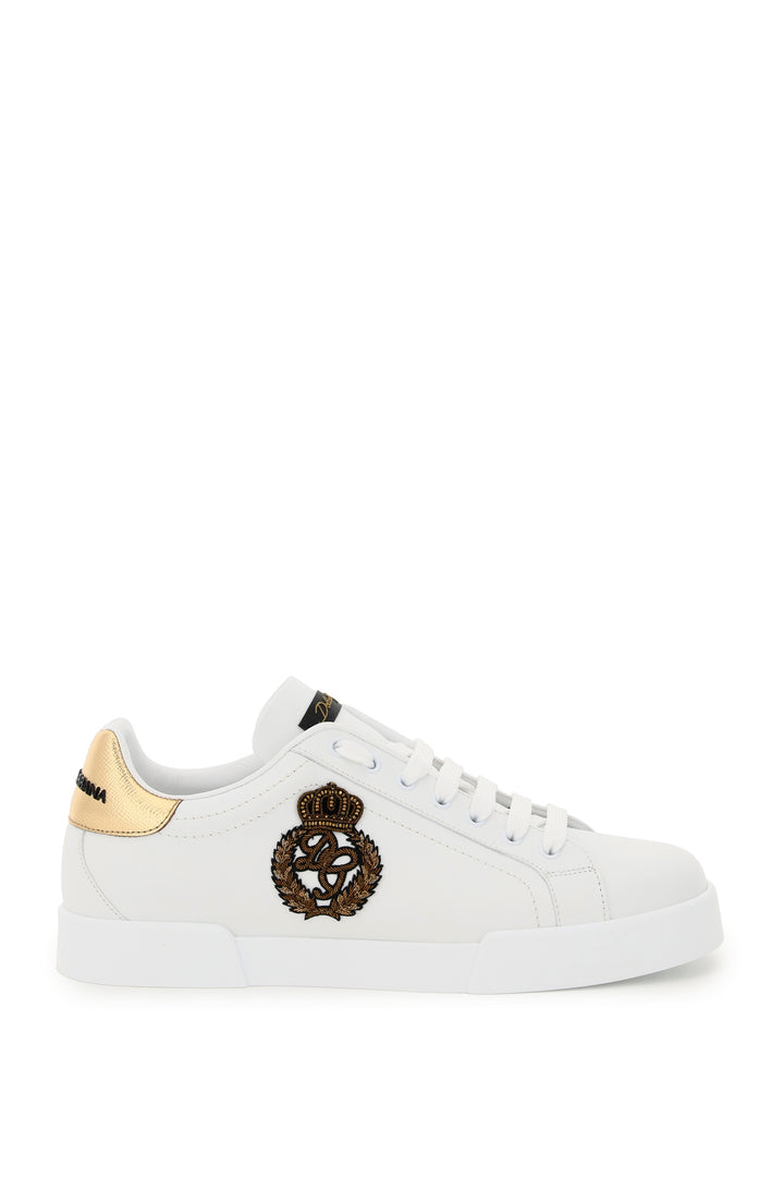 Dolce & Gabbana Portofino Sneakers With Patch   White