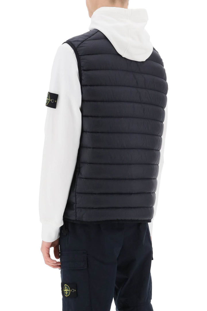 Stone Island Lightweight Puffer Vest In R Nylon Down Tc   Blu