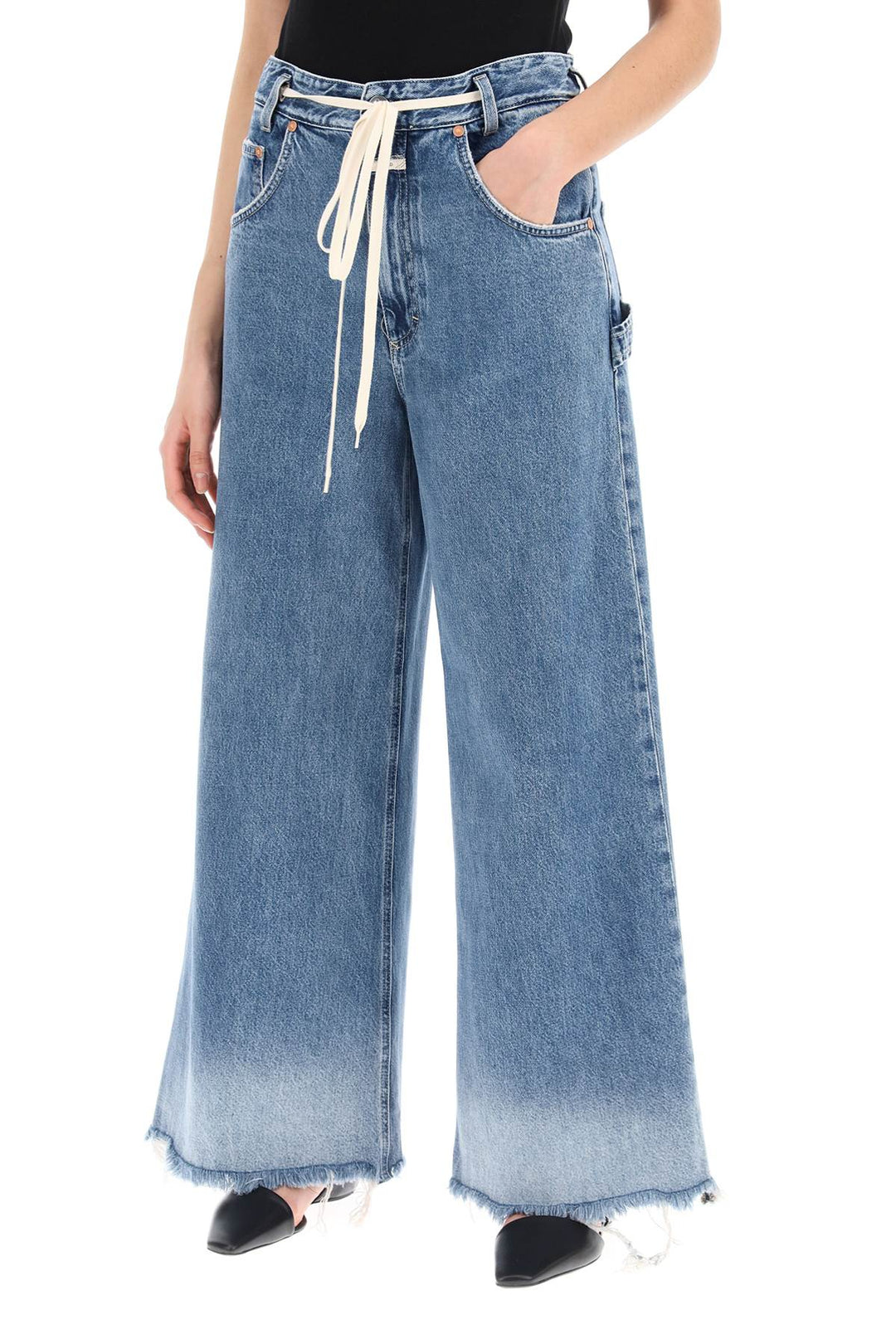 Closed Flare Morus Jeans With Distressed Details   Blue
