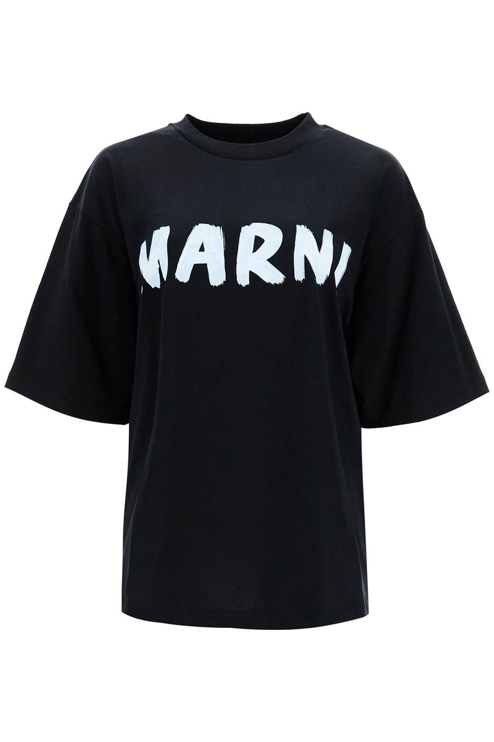 Marni Oversized Logo T   Black