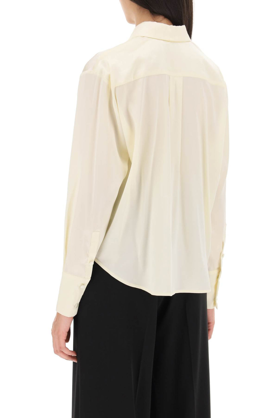 Mvp Wardrobe 'Sunset Boulevard' Satin Shirt   Bianco