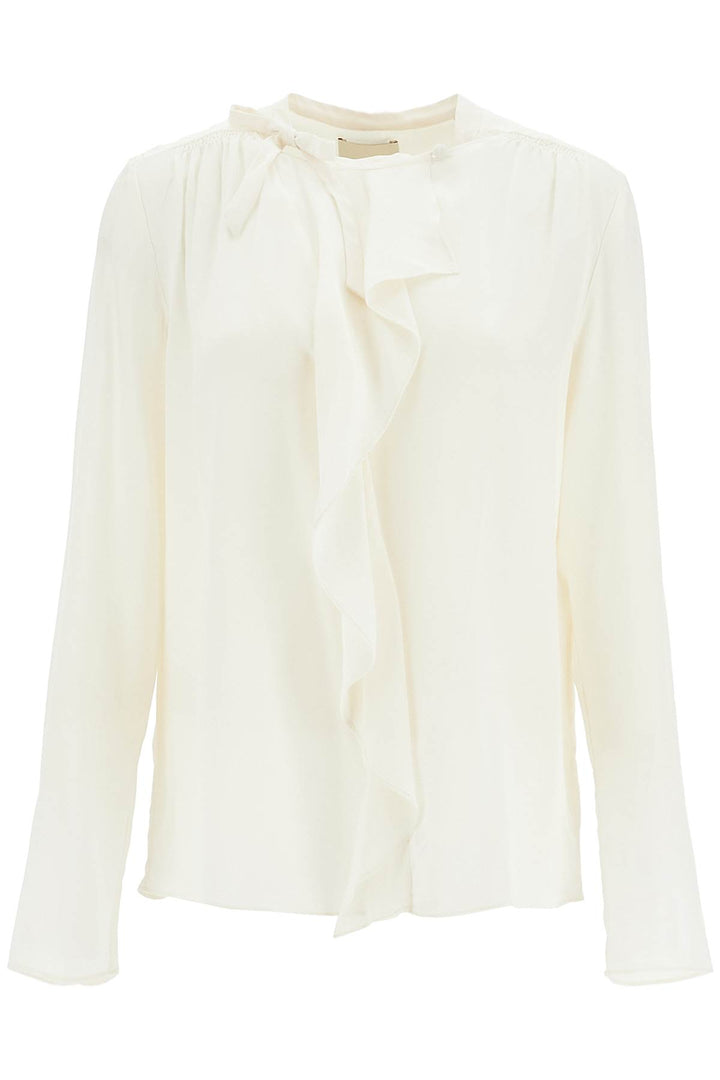 Isabel Marant Silk Blouse With Ruffle 'Ut   White