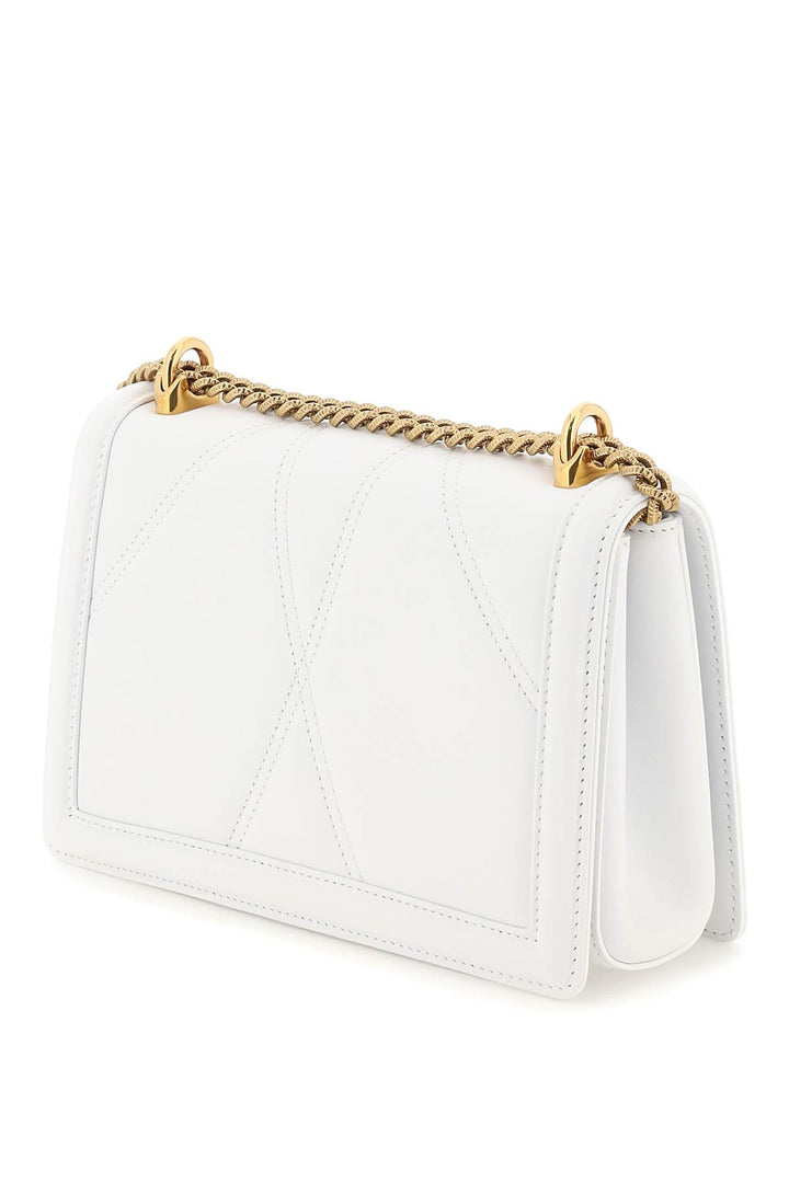 Dolce & Gabbana Medium 'Devotion' Bag In Quilted Nappa Leather   White