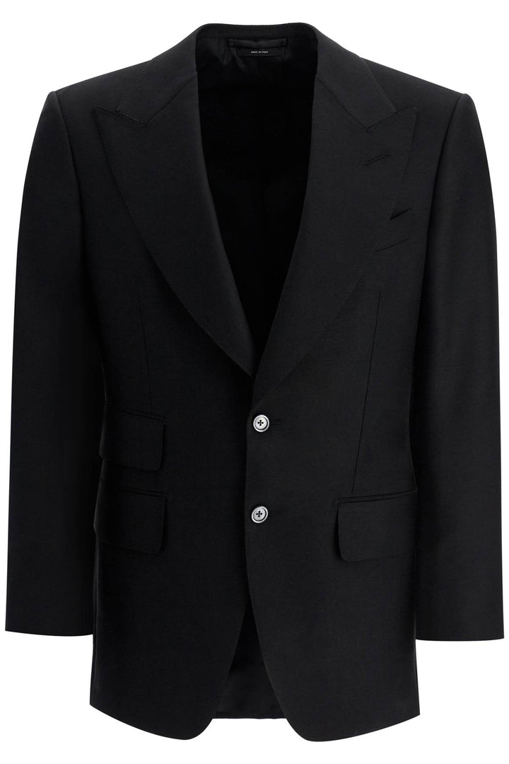 Tom Ford Atticus Single Breasted Jacket In Wool And   Black