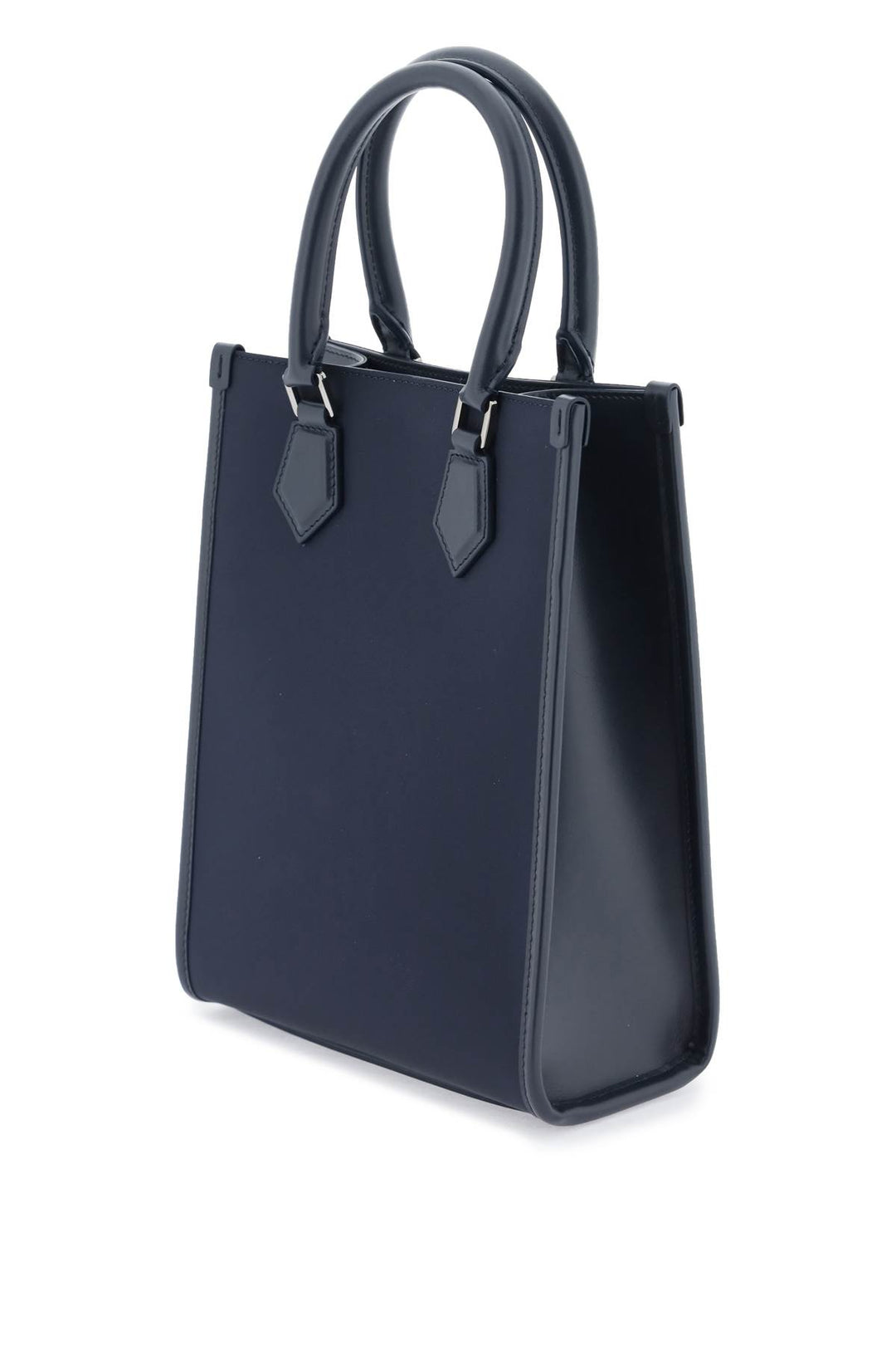 Dolce & Gabbana Small Nylon Tote Bag With Logo   Blu