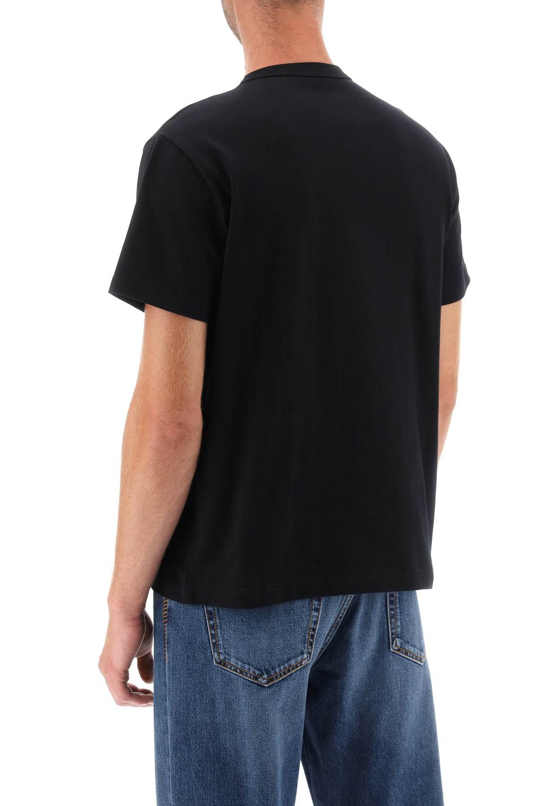 Alexander Mcqueen T Shirt With Varsity Logo And Skull Print   Black