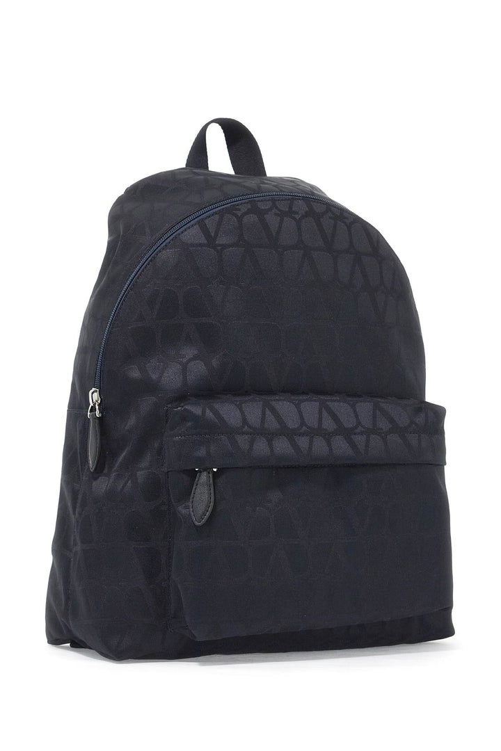 Valentino Garavani Toile Iconographe Backpack   Blue