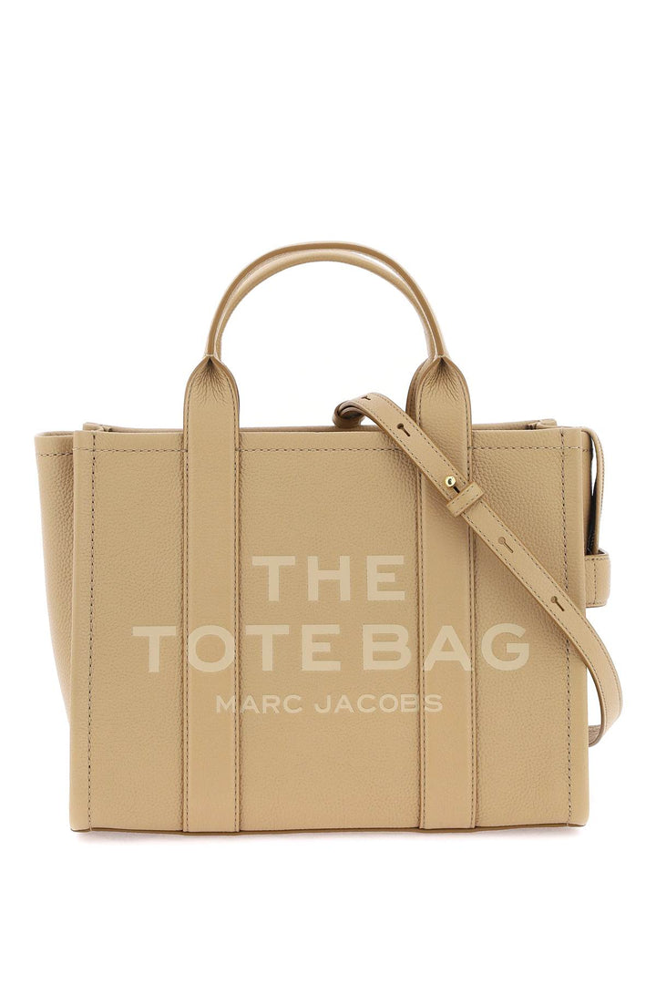 Marc Jacobs The Leather Medium Tote Bag   Beige