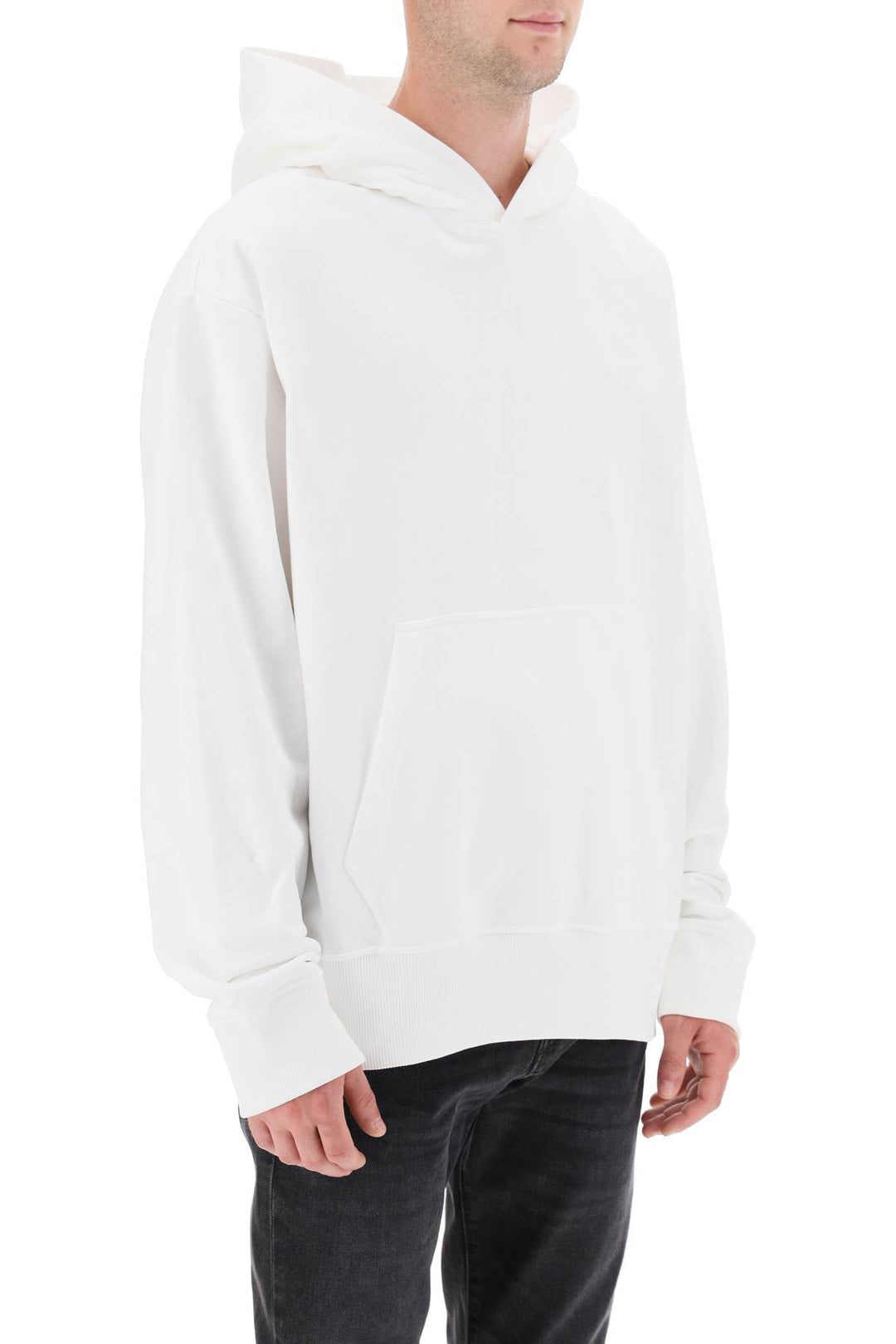 Diesel Logo Embroidered Hoodie   White