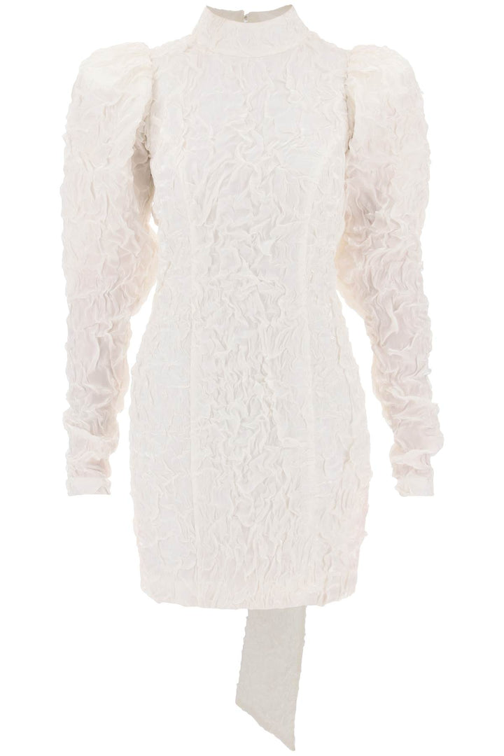 Rotate Crinkled Mini Dress   Bianco