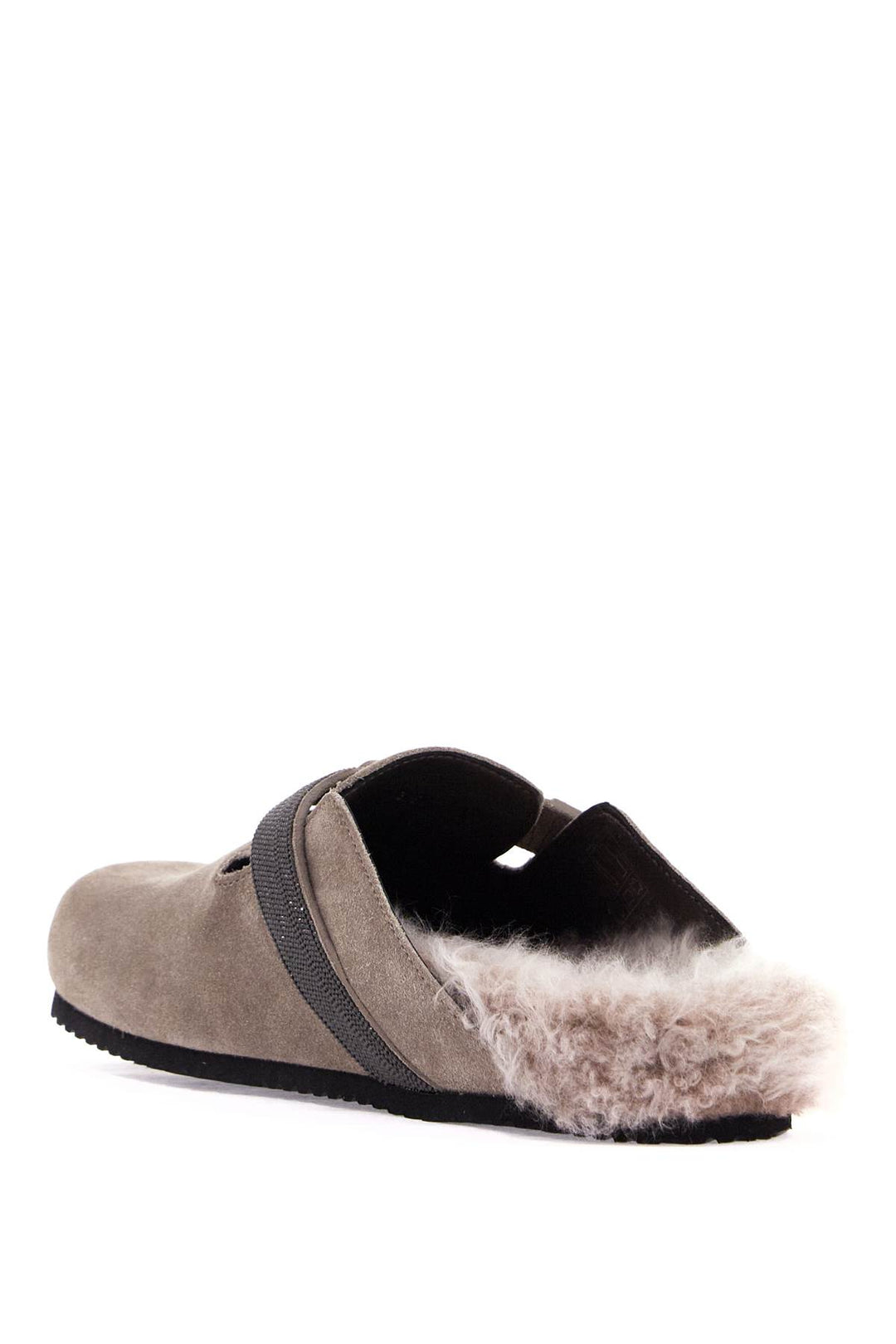 Brunello Cucinelli Suede Leather Mules For   Neutral