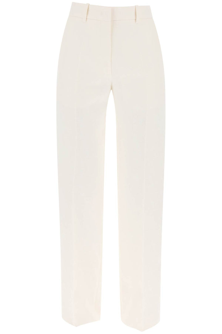 Valentino Garavani Toile Iconographe Pants In Crepe Couture   White