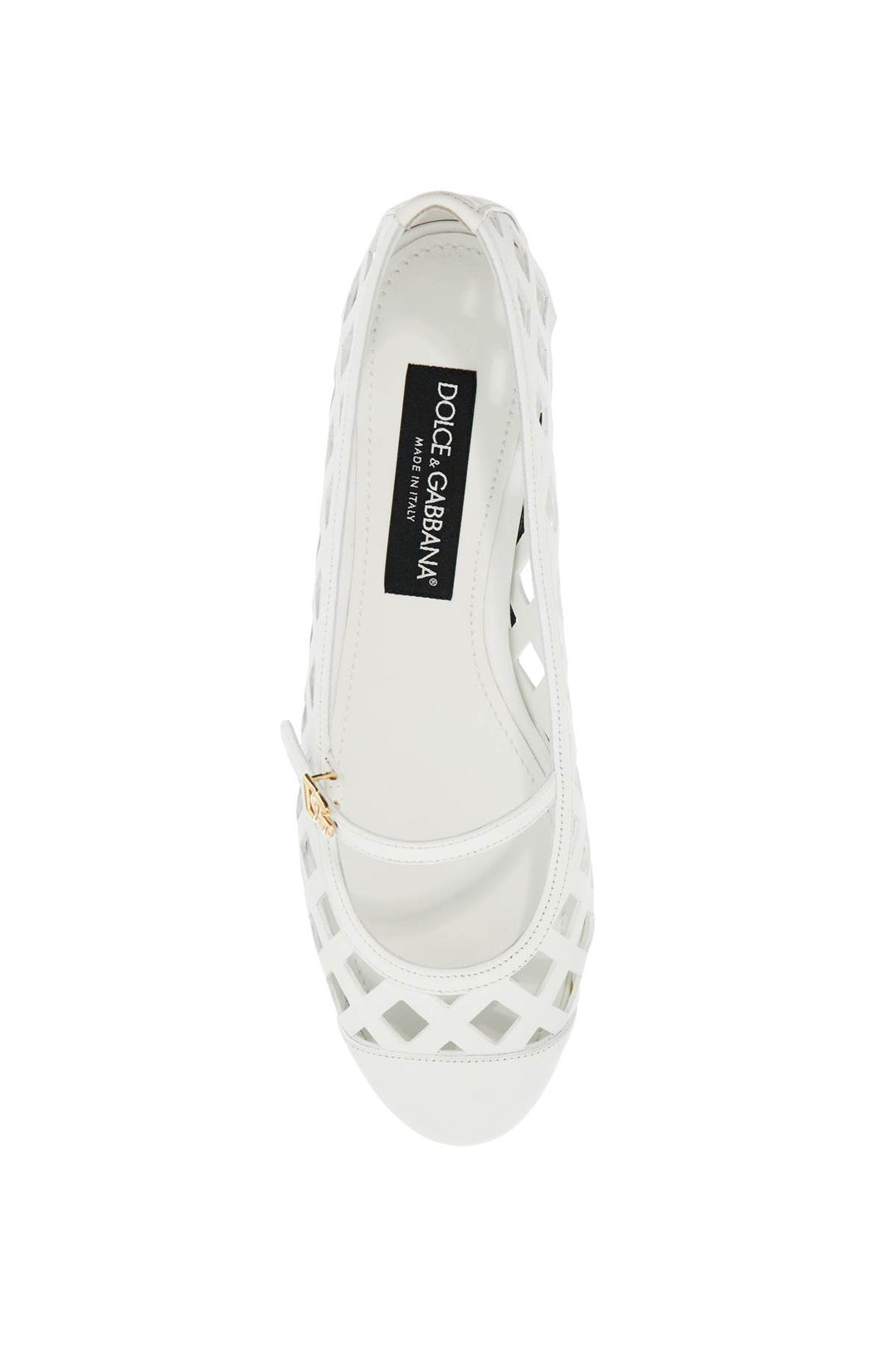 Dolce & Gabbana Perforated Leather Odette   White